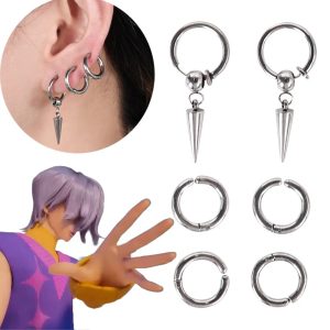 Boucles d’oreilles Mystery Saja – Cosplay KPOP Demon Hunter en métal argenté