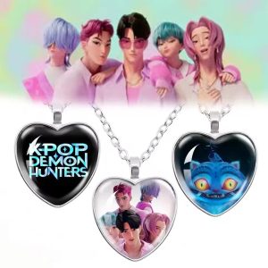 Collier Cœur KPOP Demon Hunter – Pendentif en alliage inspiré du film animé