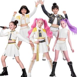 Costume Cosplay Enfant KPop Demon Hunters – 5 Styles de Tenues
