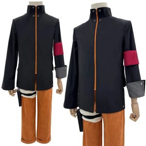 Costume de Cosplay Uzumaki Naruto – Tenue Shippuden Deluxe | Haute Qualité & Accessoires Inclus