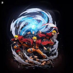 Figurine Uzumaki Naruto 30 cm – Édition Lumineuse LED avec Rasengan et Clones