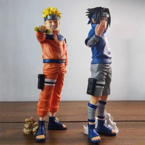 Figurine 2 en 1 Naruto Uzumaki & Sasuke Uchiha – 26 cm PVC Premium – Naruto Shippuden
