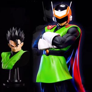 Figurine Son Gohan Great Saiyaman 32 cm – Dragon Ball Z | Édition Spéciale avec Têtes Interchangeables