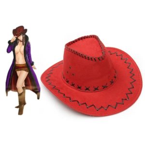 Chapeau de Cowboy Anime Nico Cosplay – Arc Alabasta Rouge
