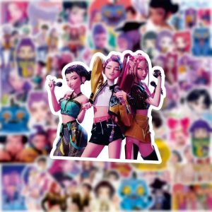 60 autocollants KPOP Demon Hunters HUNTR/X – Stickers étanches