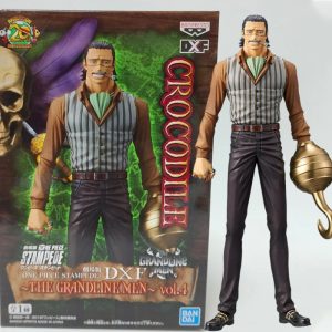 Figurine One Piece Sir Crocodile 17 cm – Style Classique avec Crochet Doré – PVC Premium