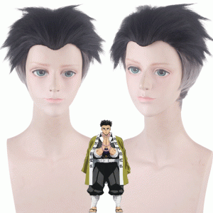 Perruque Gyomei Himejima Cosplay Demon Slayer