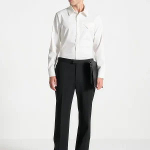 Tom - Slim Fit Tailored Stretch Dress Shirt - White