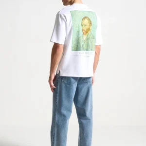 Self Portrait - Van Gogh Cotton T-Shirt - White