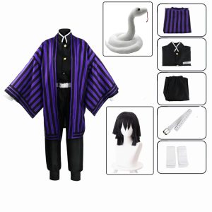Cosplay Demon Slayer Cosplay Obanai Iguro Violet